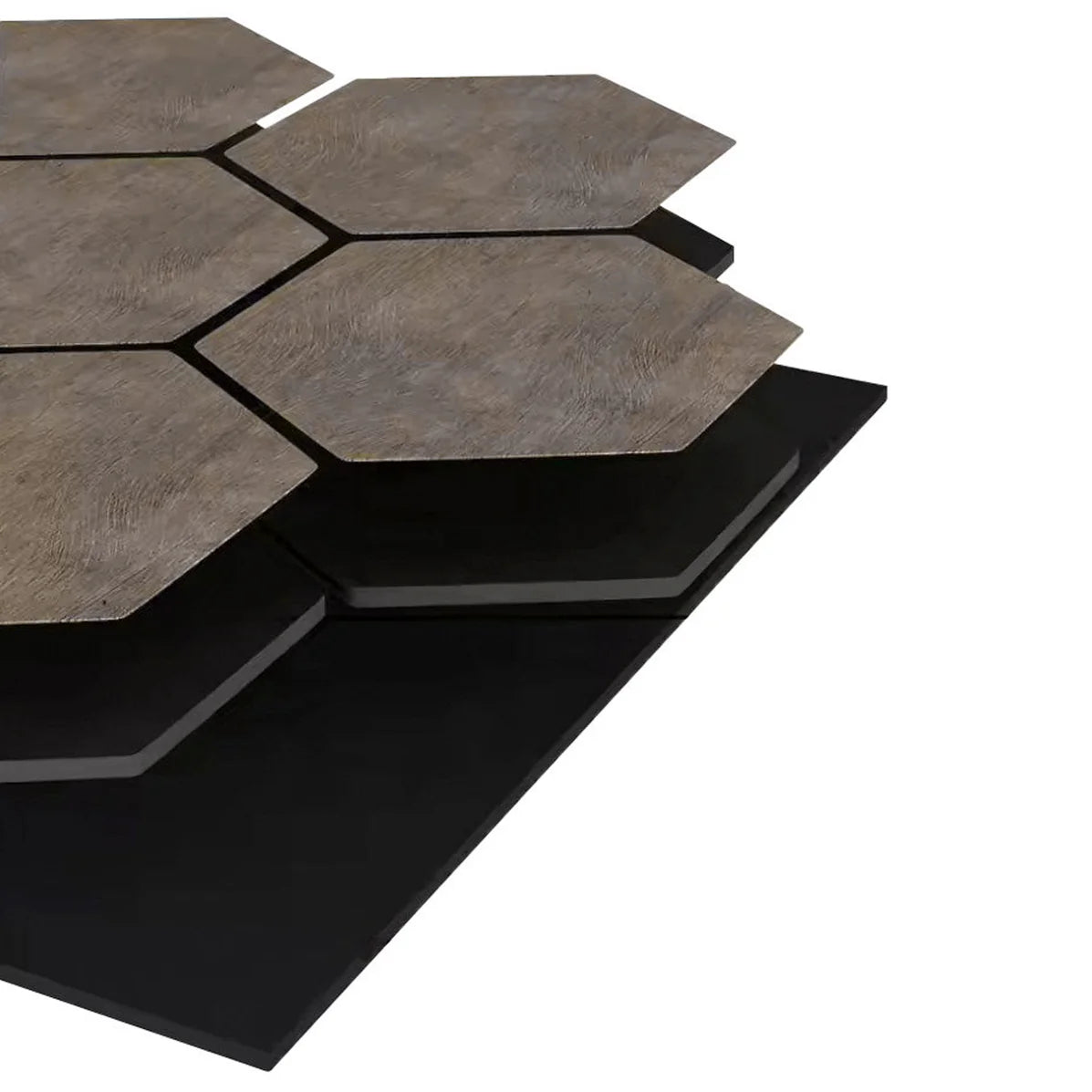 Smoke Oak Acoustic Hexagonal Panel