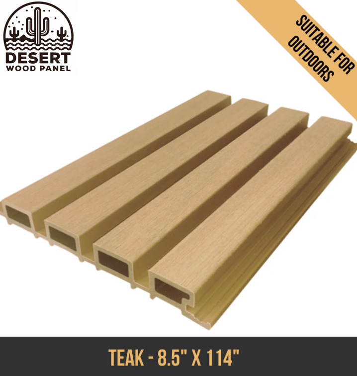 WPC Exterior Slat Wall Panel - Teak