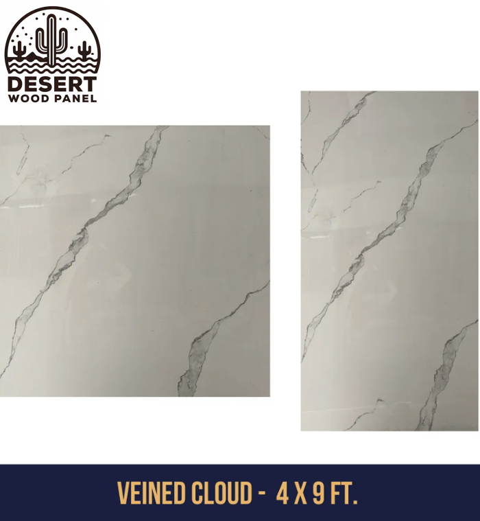 PVC Marble Sheet Panels - Veined Cloud (9ft)